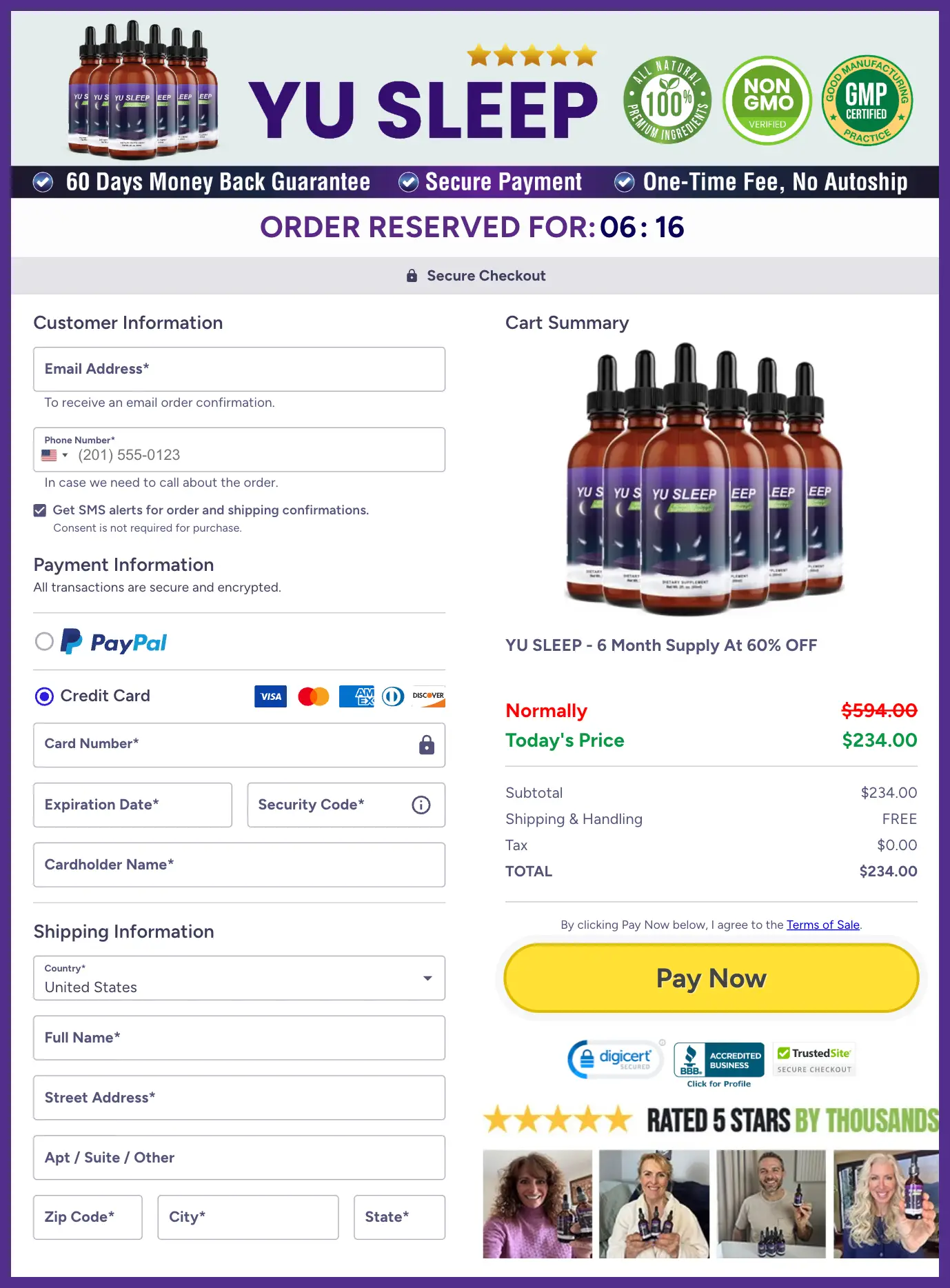 Yu Sleep Official Website Secure Order Page